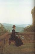 Woman on a Terrace (mk10) Carl Gustav Carus